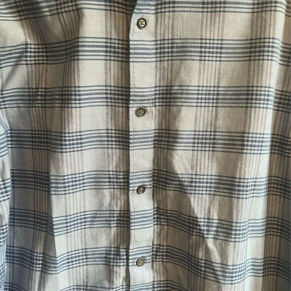 Banana Republic Men's XL Blue Plaid‎ Long Sleeve Button-Up Shirt